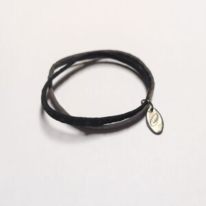 92‎ Black and Gray Dotted Stretch Band Bracelets